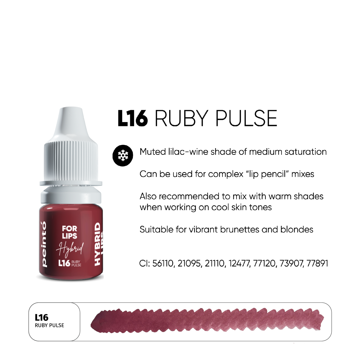 PEINTO ტუჩის პიგმენტი L16 Ruby Impulse
